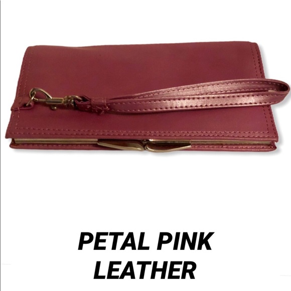 @SOULCRUSHER716 Handbags - LEATHER PETAL PINK WRISTLET CLUTCH BY ROLFS